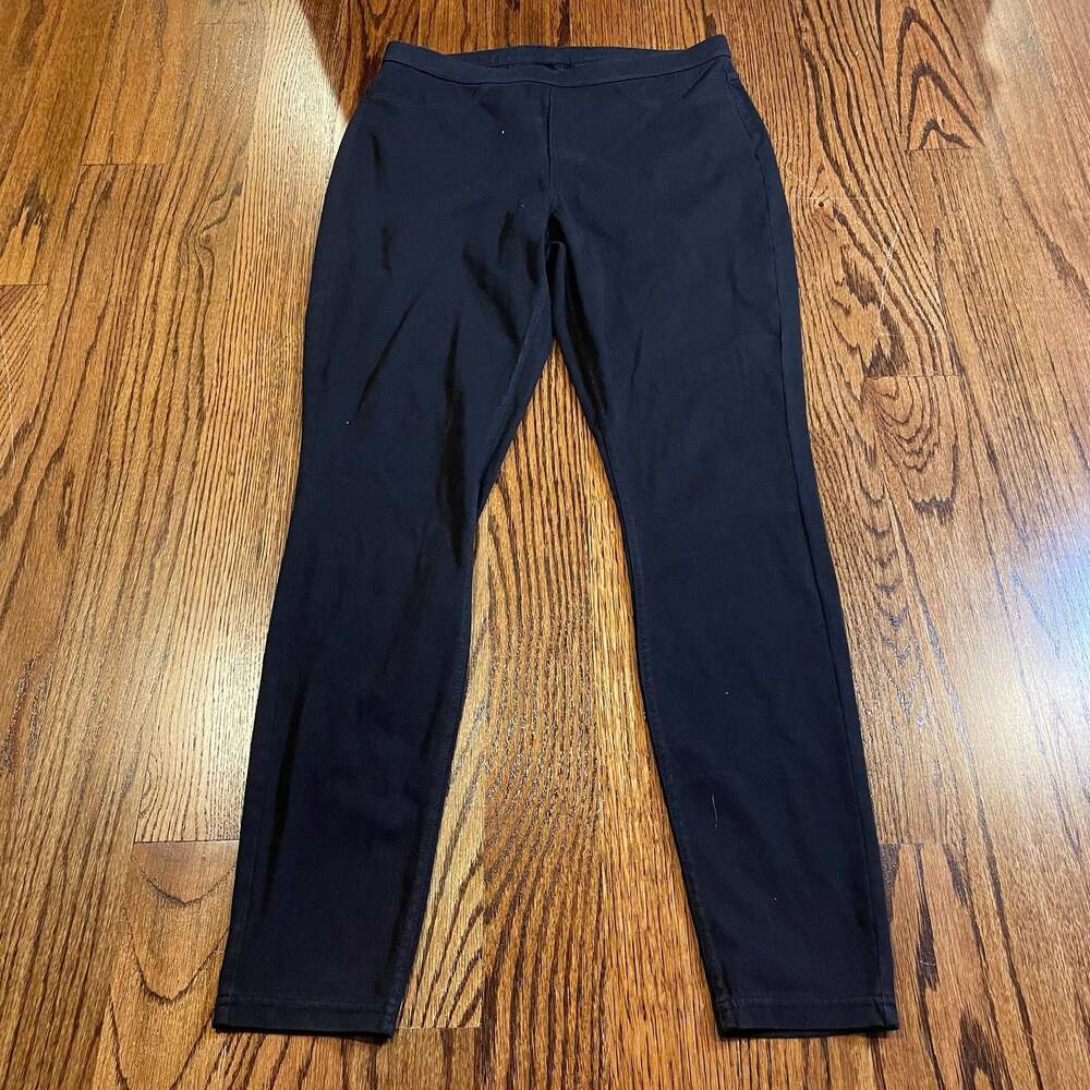 Hue Classic Stretch Denim Legging Black Denim Size M NWT - Picture 1 of 6